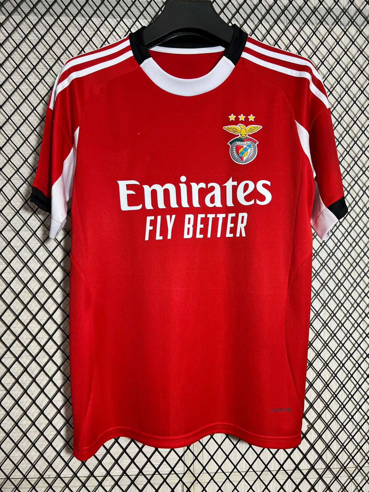 Men's Short-Sleeve Football Jersey - Polyester, Striped