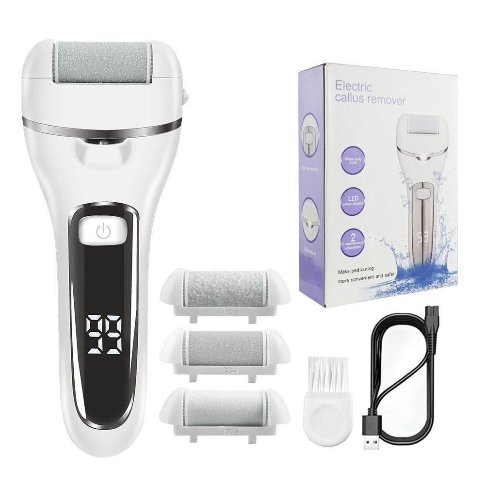 Cross-border electric foot grinder, automatic rechargeable foot skin remover, callus grinding knife, pedicure machine, drop shipping
