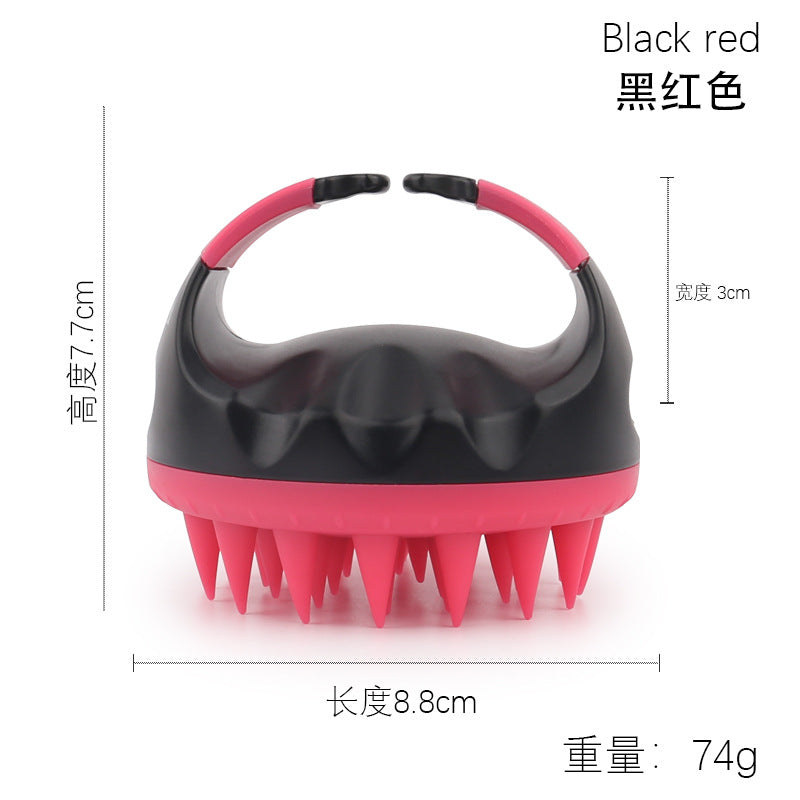 Factory direct sales of silicone shampoo brush, multi-functional massage brush, wet and dry shampoo comb, shower massage shampoo brush.