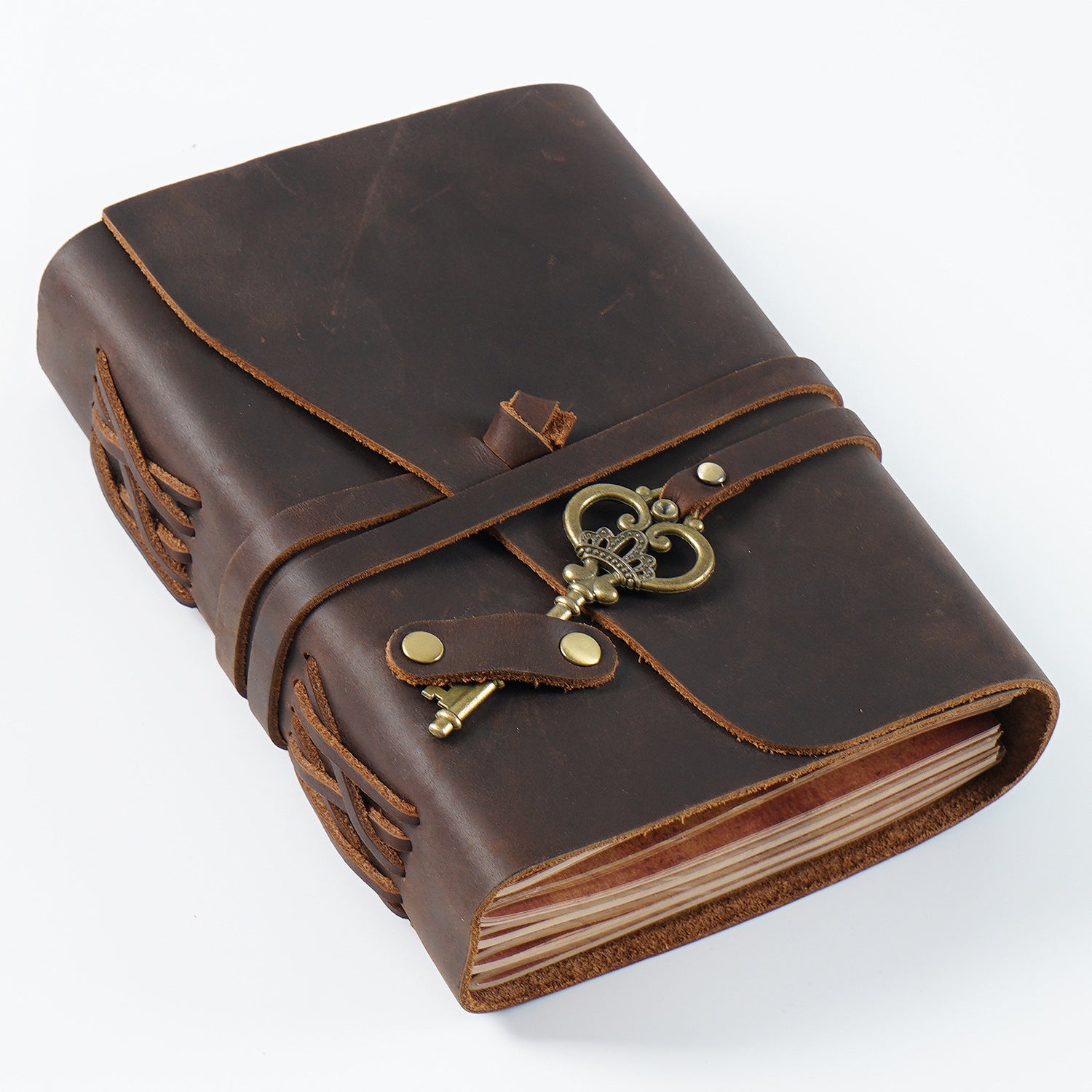 cowhide traveler notebook notepad retro handmade loose-leaf book magic diary