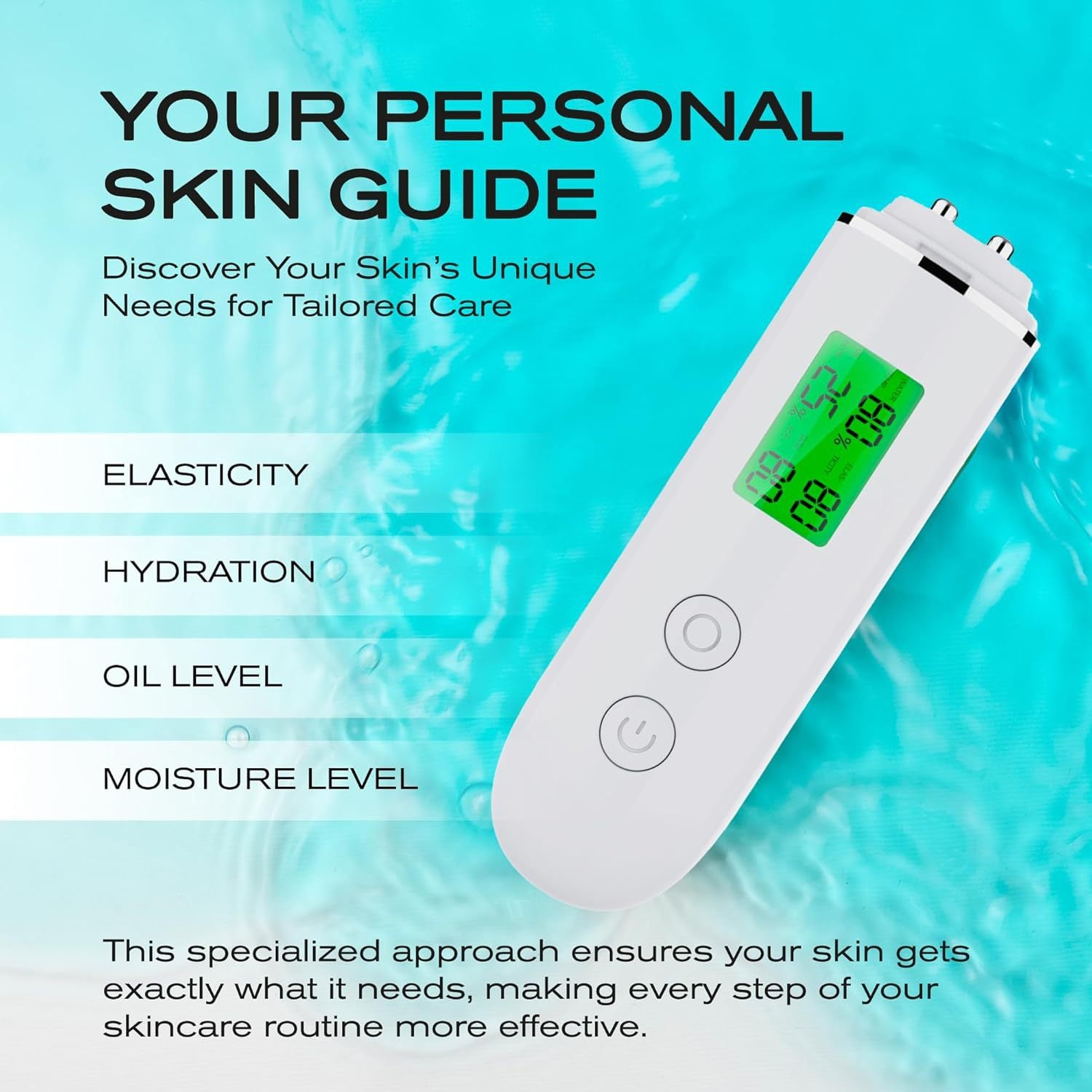 Amazon Bestselling Skin Moisture Tester, Skin Hydration and Oil Detector, Fluorescent Detection Pen, Thermometer and Hygrometer