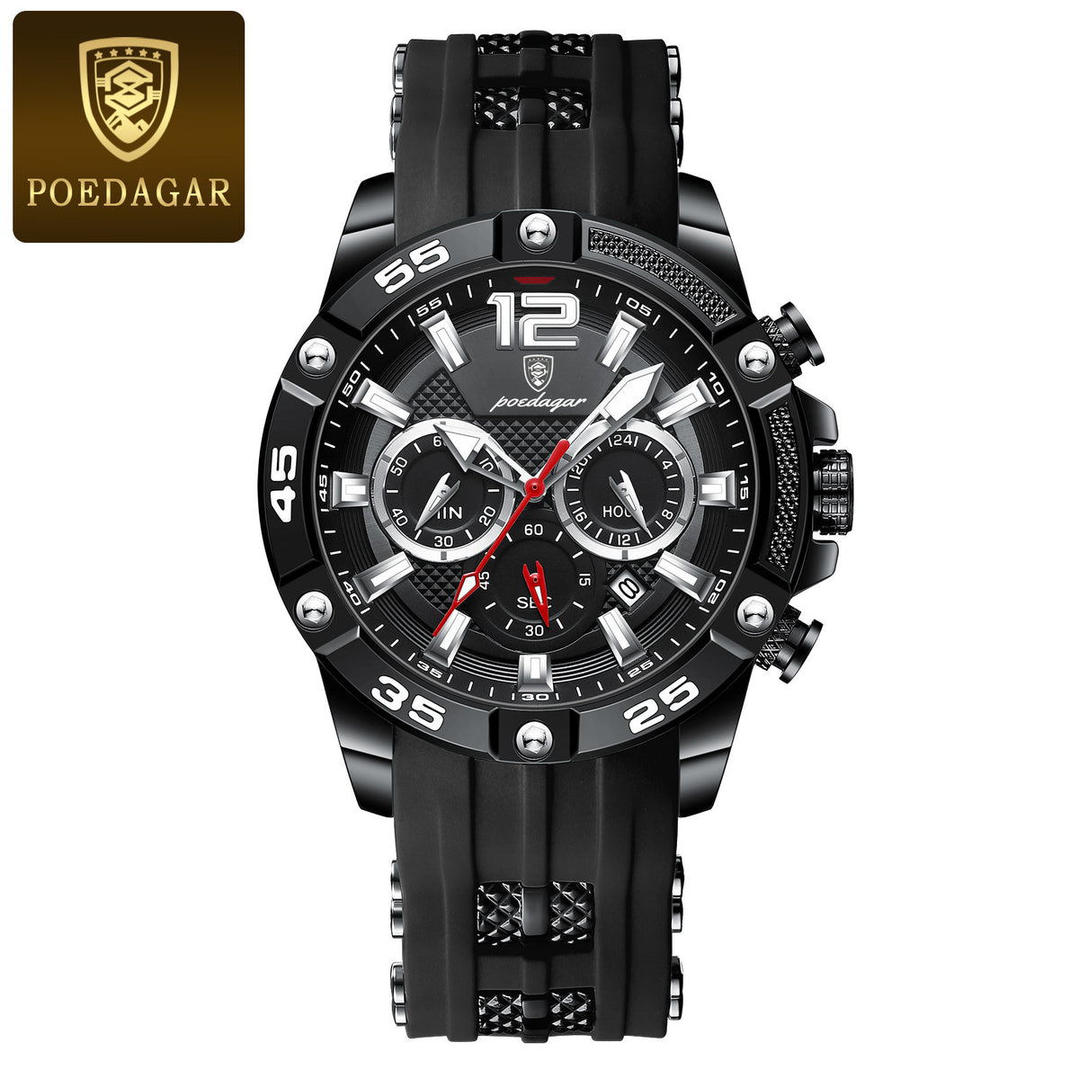 Men's Multi-Function Quartz Watch - Silicone Band