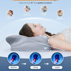 Amazon butterfly-shaped pillow for neck support, deep sleep, pressure relief, side sleeping, slow rebound memory foam pillow for cervical spine.
