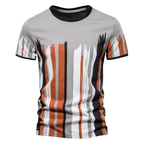 Men's Vertical Stripe 3D Print Casual T-Shirt | Aladinae