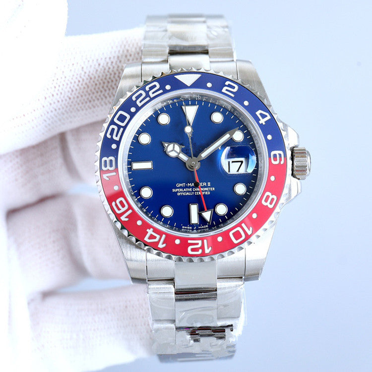 Cross-border GMT-Master II watch with steel band, Submariner, Yacht-Date watch, fully automatic mechanical waterproof watch
