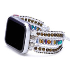 Foreign trade e-commerce new obsidian natural stone woven apple watch strap bohemian style apple watch strap wholesale