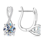 Cross-border new fashion versatile moissanite diamond earrings earrings for women high-end S925 sterling silver earrings wholesale ear buckles