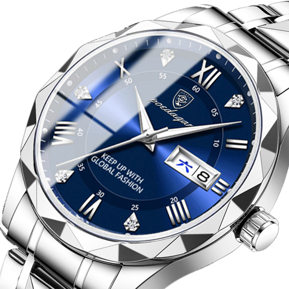 Men's Dual Calendar Luminous Quartz Watch - Waterproof