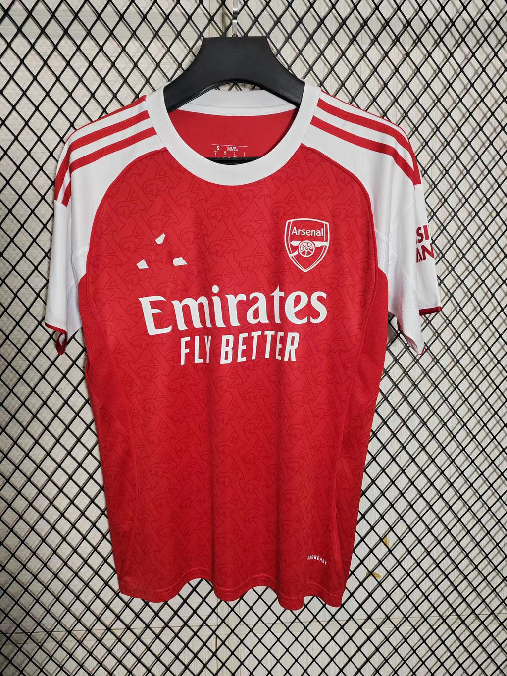 Men's Short-Sleeve Football Jersey - Polyester, Striped