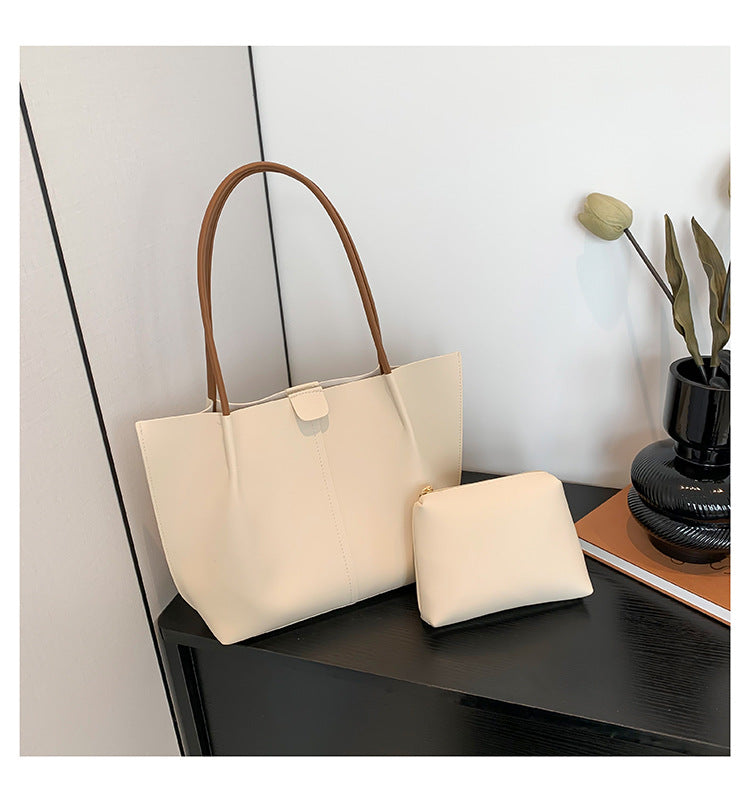Large capacity hand-held mother-and-child tote bag for women 2024 new fashion shoulder bag cross-border foreign trade commuter bag
