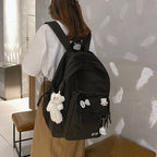 Large capacity multi-pocket schoolbag female college student backpack 15.6 inch computer bag junior high school high school campus backpack