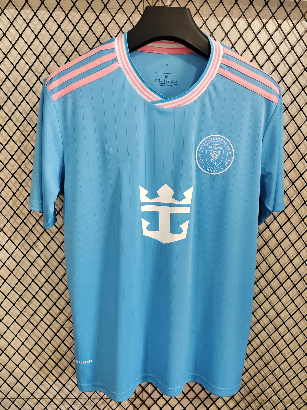Men's Short-Sleeve Football Jersey - Polyester, Striped