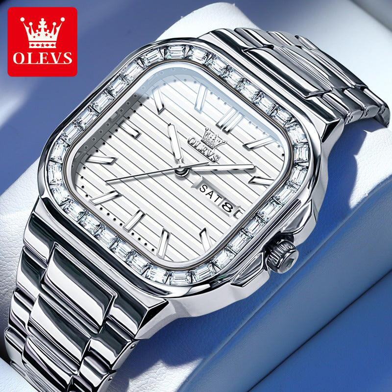 Men's Oris-Style Quartz Watch – Steel Band | Aladinae