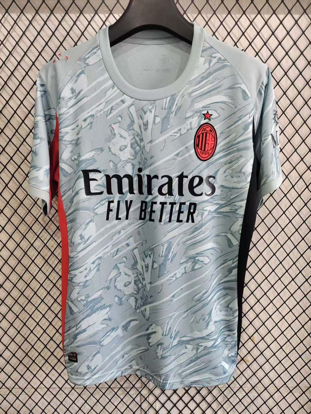 Men's Short-Sleeve Football Jersey - Polyester, Striped