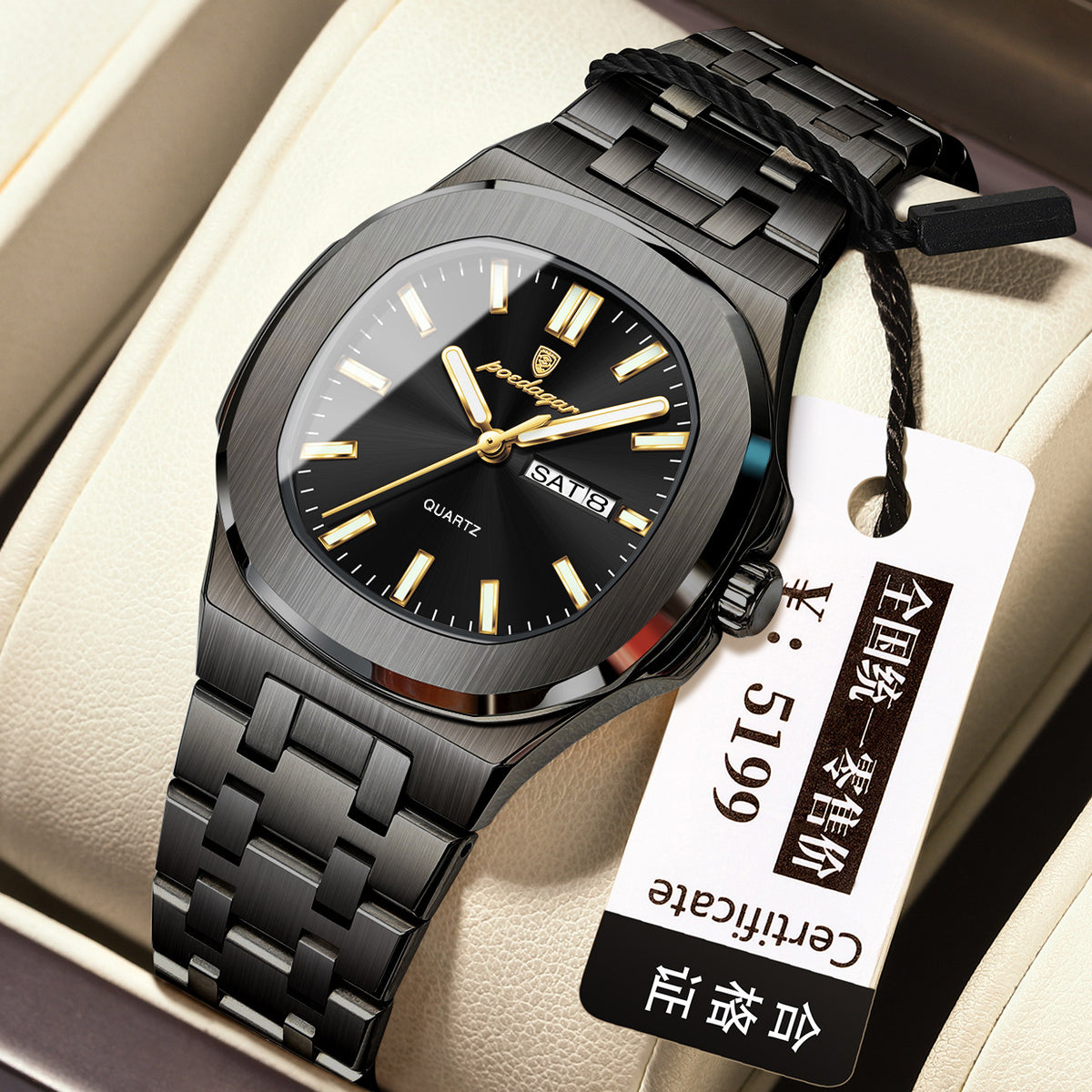 Swiss brand square quartz women's watch, new waterproof and luminous wristwatch, live stream hot-selling item for export, dropshipping available.