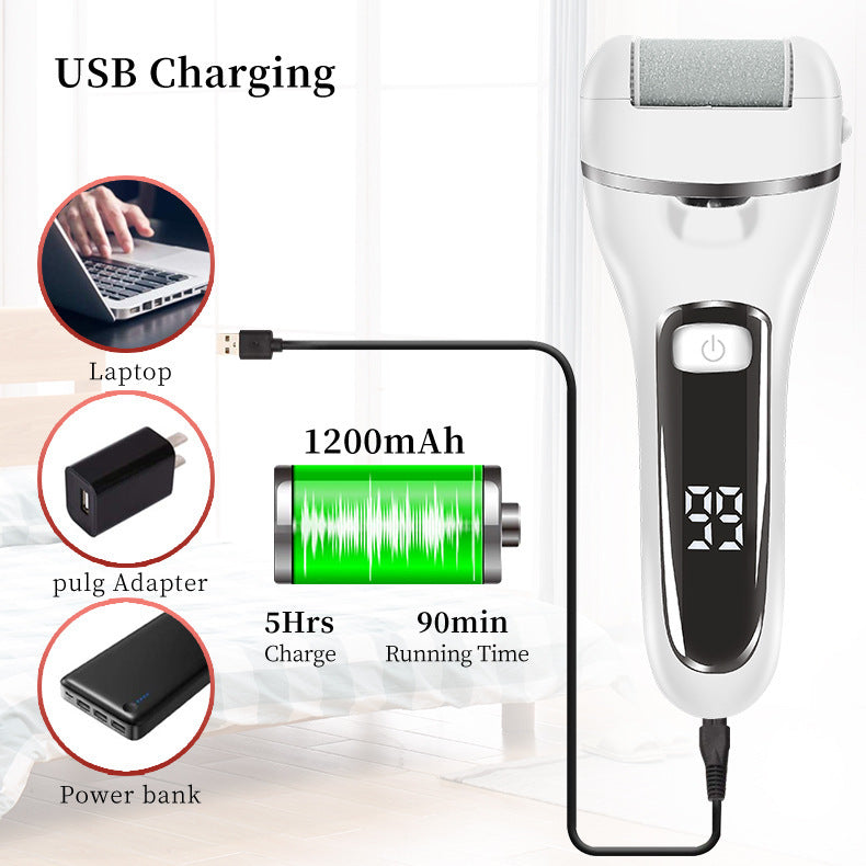 Cross-border electric foot grinder, automatic rechargeable foot skin remover, callus grinding knife, pedicure machine, drop shipping