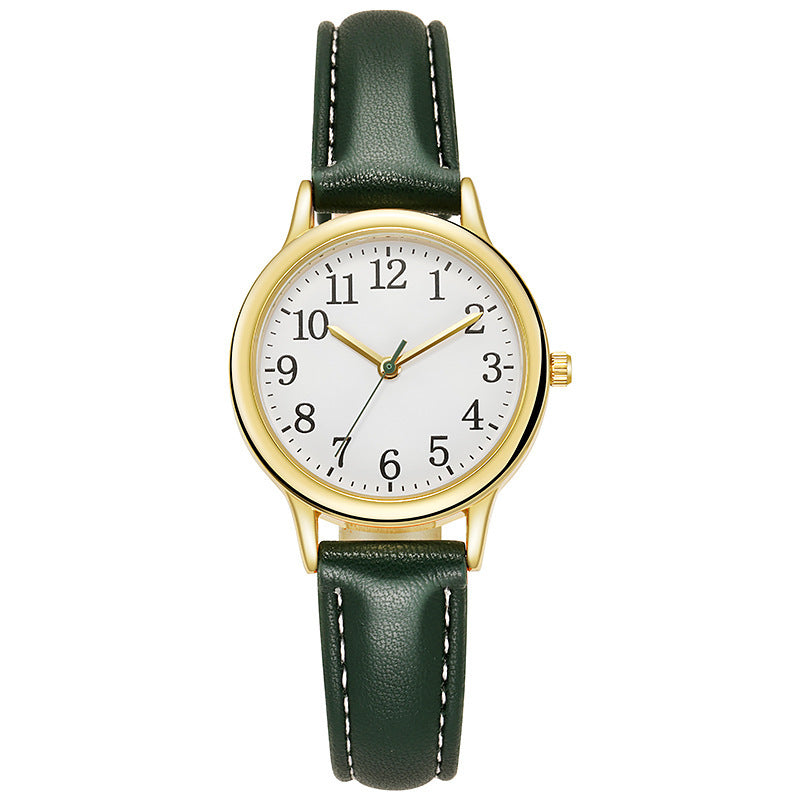 Cross-border foreign trade new simple digital fashion women's quartz watch small belt ladies watch women's watch