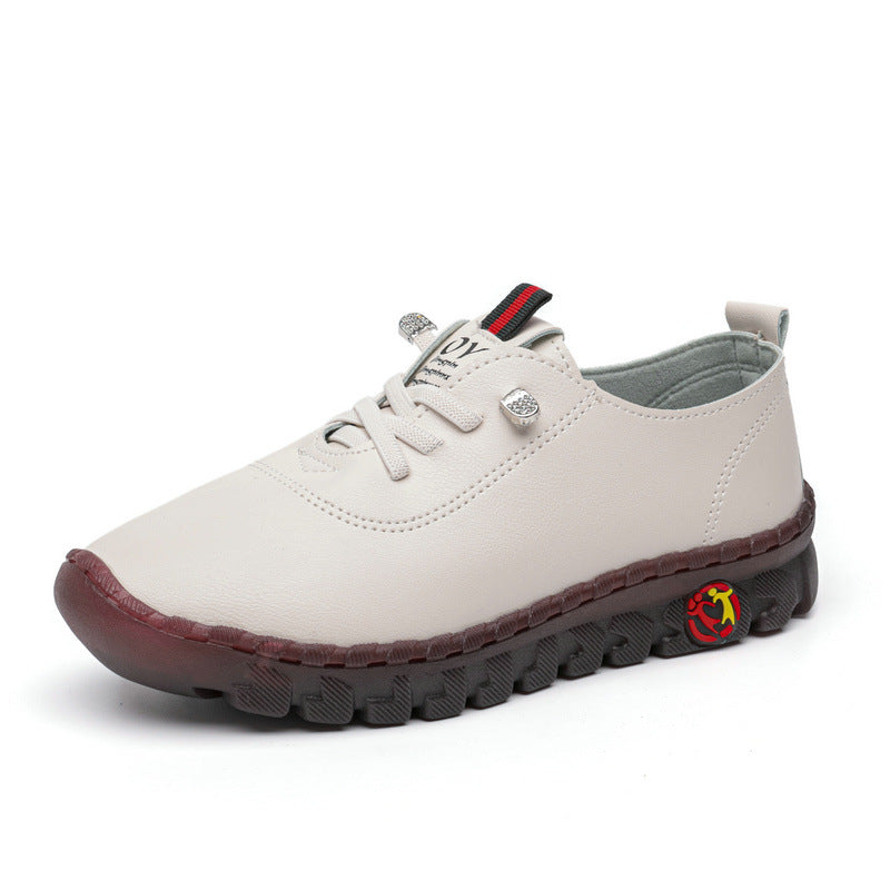 Cross-border explosive style handmade tendon soft sole mother shoes women's 2022 spring and summer new independent station flat single shoes casual shoes