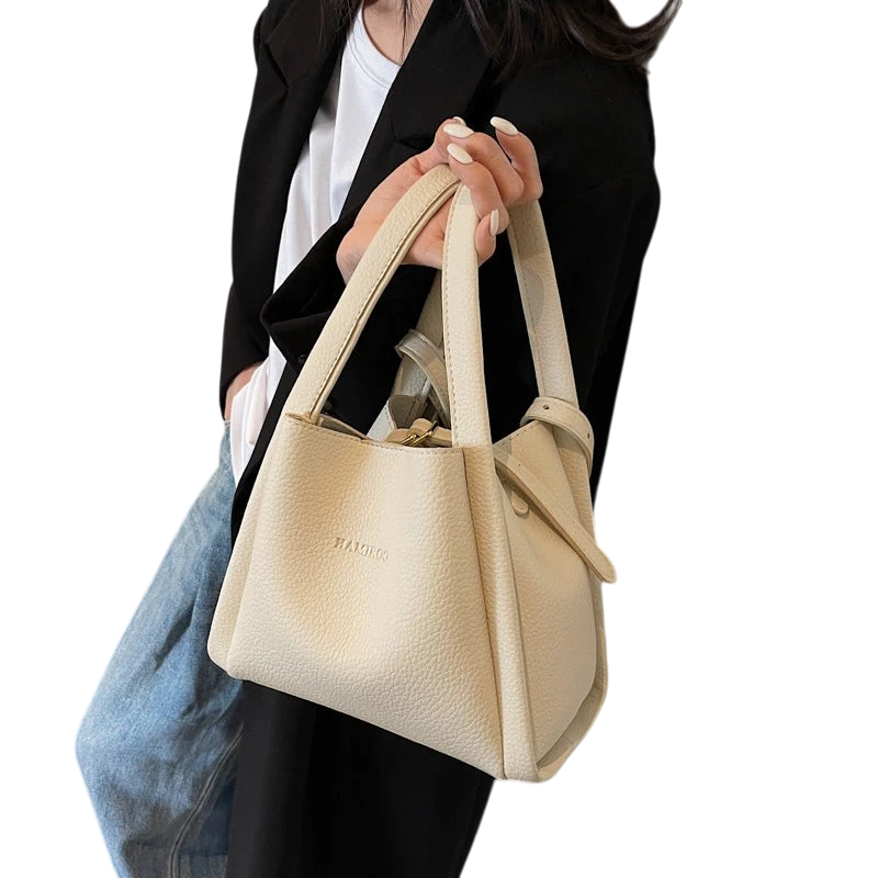 High-end niche 2025 new style tote basket bags, cross-border large capacity mother and daughter bag, crossbody bag, shoulder bag, bucket bag