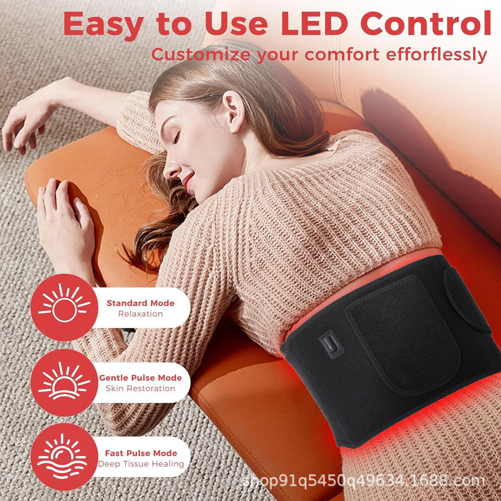 Cross-border source massage waist belt, sweat-inducing waist belt, infrared heating red light waist belt, infrared therapy lamp, therapy device