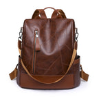 PU backpack women's fashion outdoor travel anti-theft bag female casual ladies backpack female student small school bag on behalf of