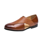 Men's Black PU Leather Slip-On Sandals – British Style | Aladinae