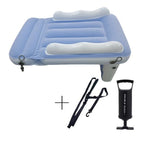 Amazon baby inflatable mattress, children's car rear seat folding car mat, outdoor travel thickened flocked air mattress