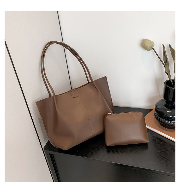 Large capacity hand-held mother-and-child tote bag for women 2024 new fashion shoulder bag cross-border foreign trade commuter bag