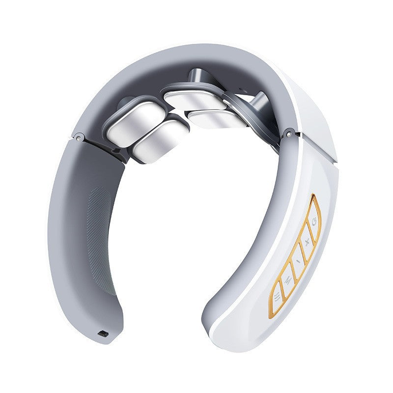 Multi-head neck massager intelligent cervical massager pulse therapy neck protector charging hot compress cervical massager