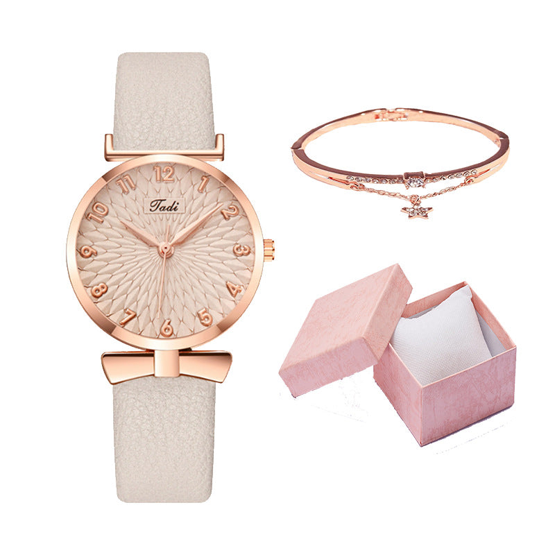 Women's Light Blue Watch and Bracelet Set - Quartz