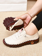 Cross-border explosive style handmade tendon soft sole mother shoes women's 2022 spring and summer new independent station flat single shoes casual shoes