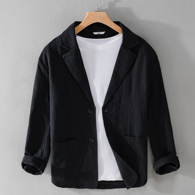 Men's Striped Linen Casual Blazer – Retro | Aladinae