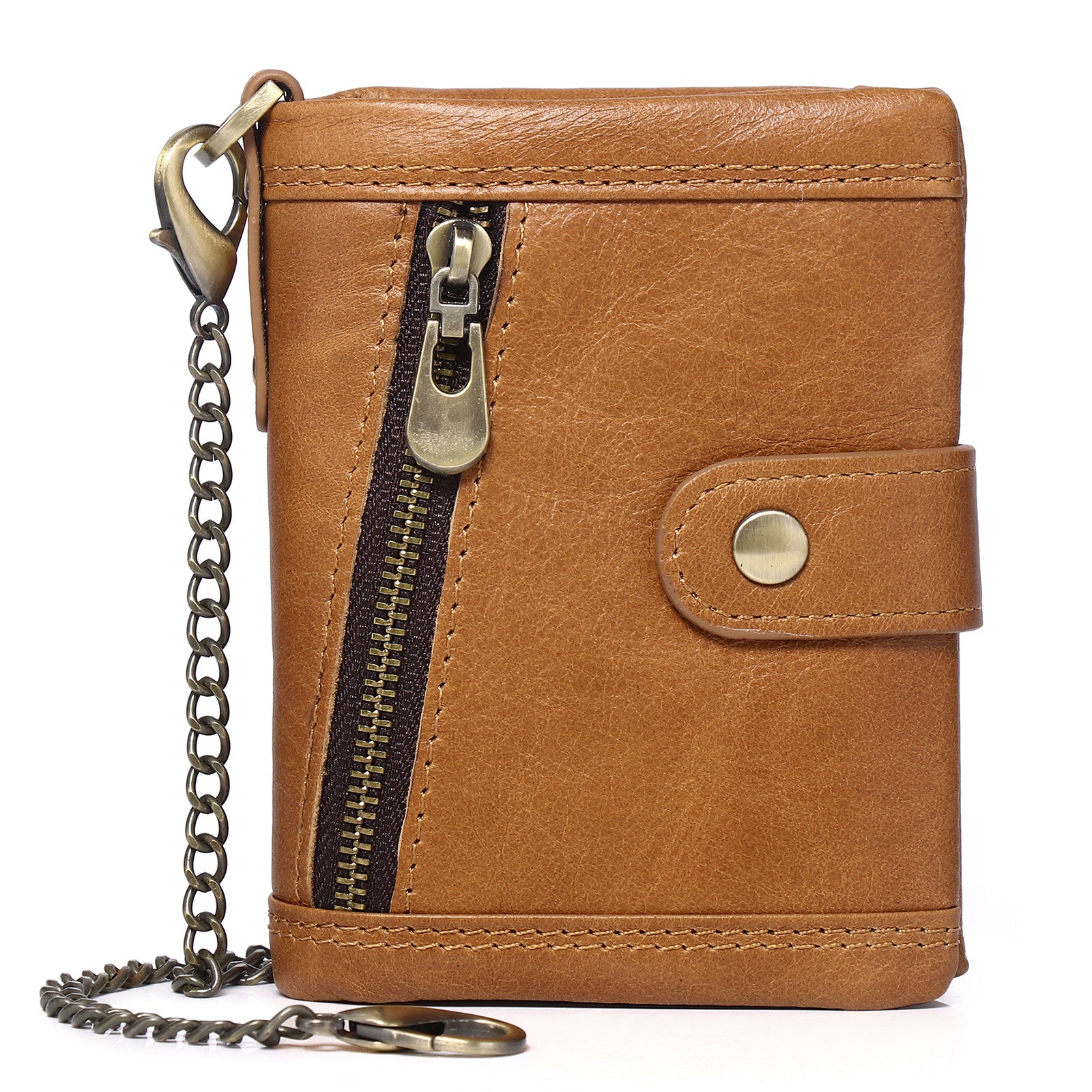 Men's RFID Anti-Theft Genuine Leather Coin Wallet | Aladinae