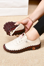 Cross-border explosive style handmade tendon soft sole mother shoes women's 2022 spring and summer new independent station flat single shoes casual shoes