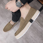 Men's Shoes Spring and Summer Men's Casual Pumps Canvas Shoes Men's Slip-on Lofter Handmade Old Beijing Cloth Shoes Soft Bottom