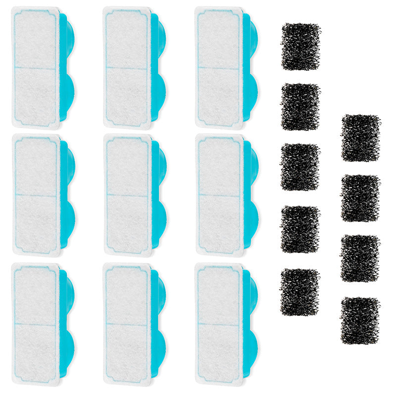 Amazon Pet Water Fountain Rectangular Dual-Wing Filter Cartridge Activated Carbon Resin Multi-Filter Cat Water Feeder Filter Cartridge