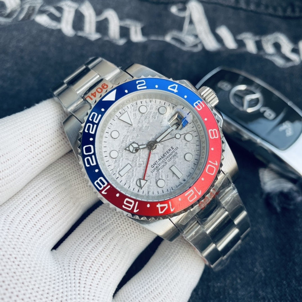 Rolex Cola bezel GMT-Master automatic mechanical watch for men, Inter Milan CLEANVS, sapphire crystal.