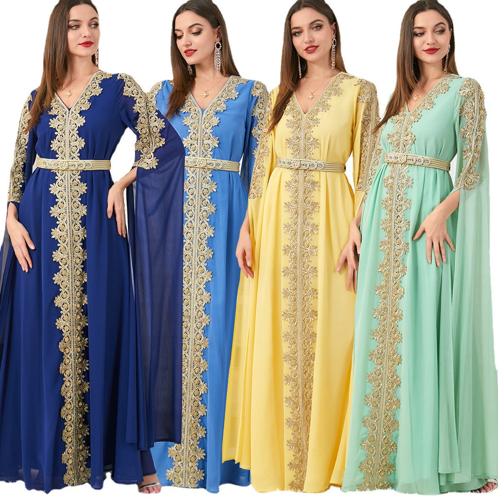 Spliced Sleeve Women's Maxi Dress