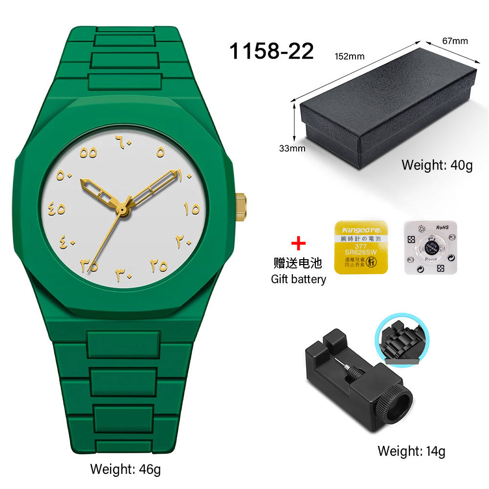 SHUAIKE new personality fashion large dial women's watch candy color trend fashion watch decorative color watch