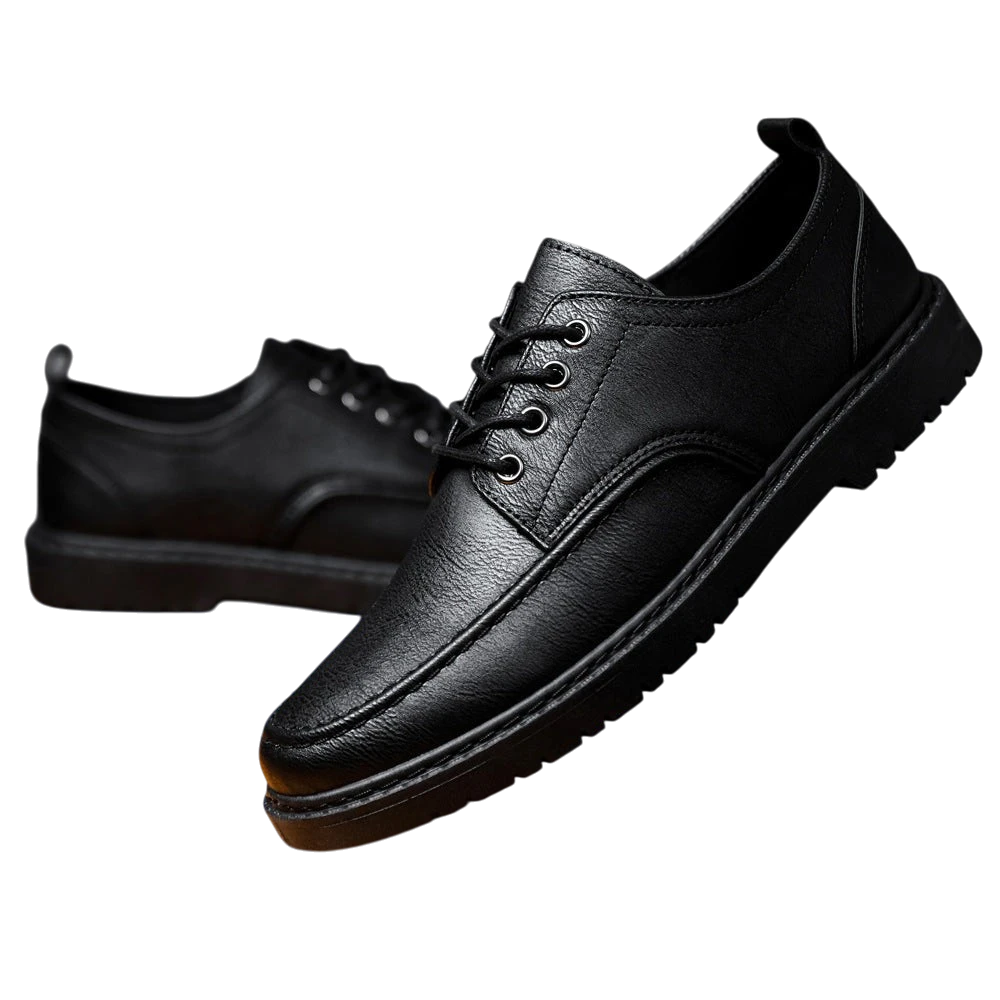 Men's Black British Brogue Shoes | Aladinae