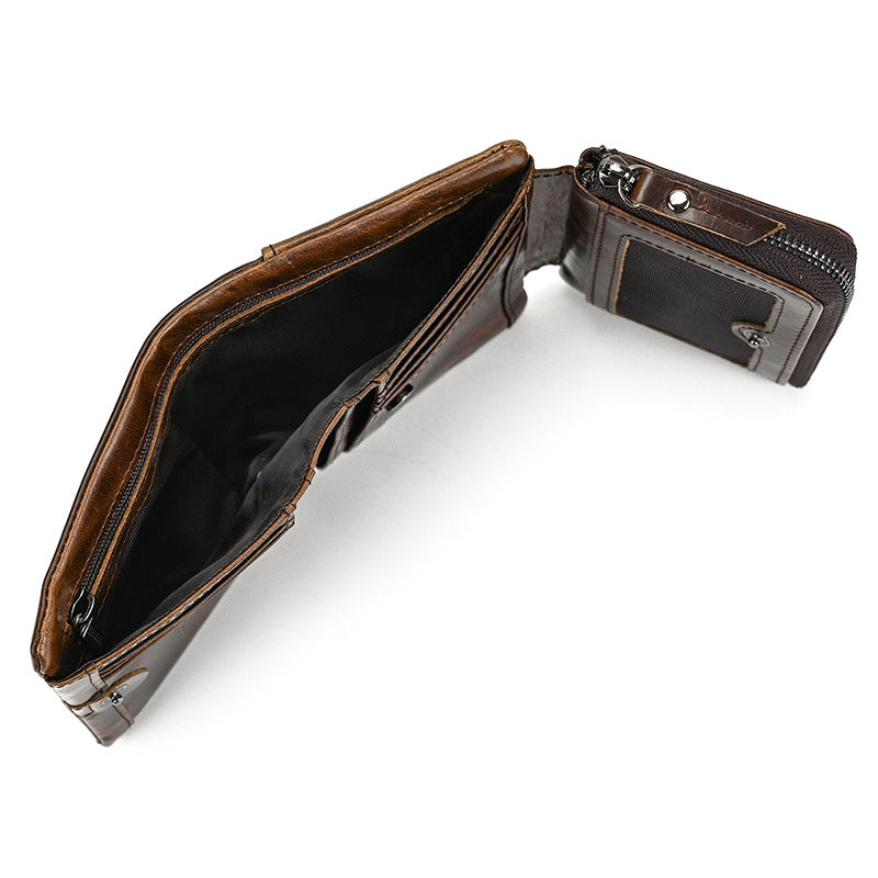 Men's RFID Genuine Leather Multi-Card Wallet | Aladinae