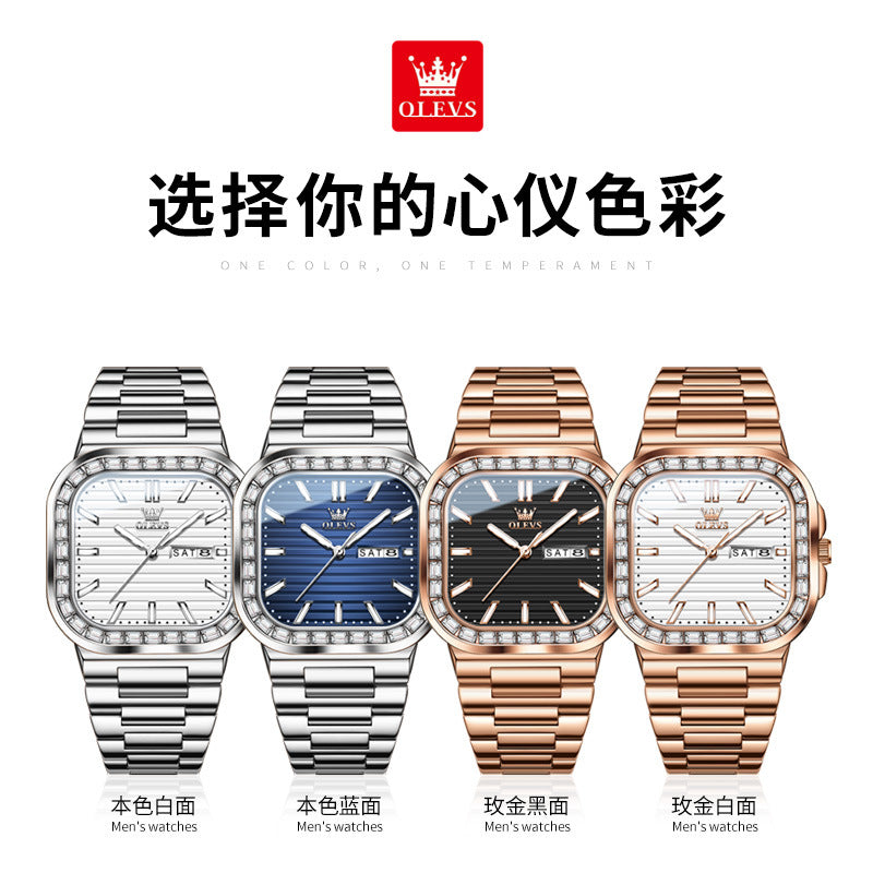Men's Oris-Style Quartz Watch – Steel Band | Aladinae