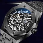 Men's Skeleton Automatic Mechanical Watch - Steel Strap