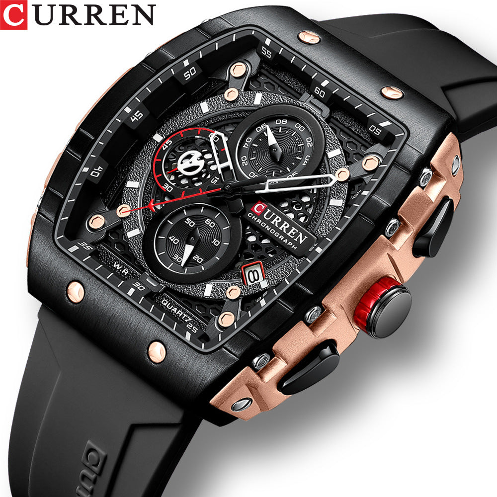 Men's Multi-Hand Quartz Watch - Sports Style