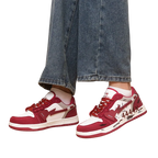 Unisex Retro Red Graffiti Print Sneakers | Aladinae