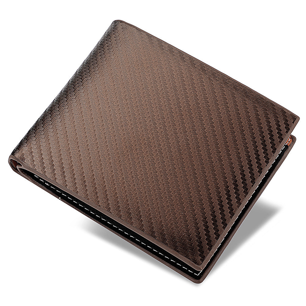 Men's Black Horizontal Wallet - Zipper, PU Leather