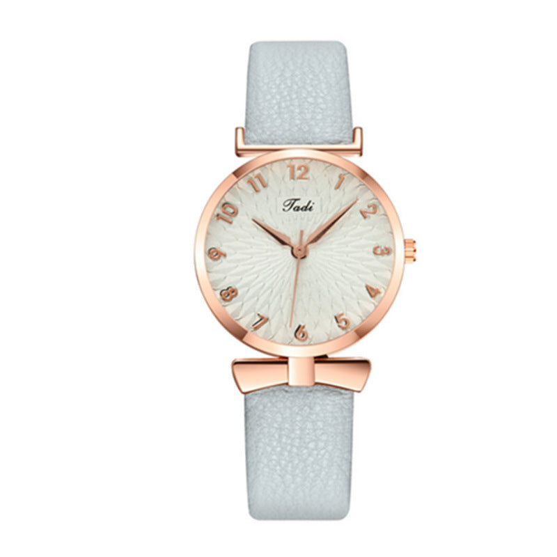 Women's Light Blue Watch and Bracelet Set - Quartz
