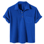 Men's Waffle Knit Color Block Polo Shirt | Aladinae