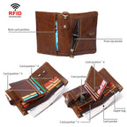 Men's RFID Anti-Theft Genuine Leather Coin Wallet | Aladinae