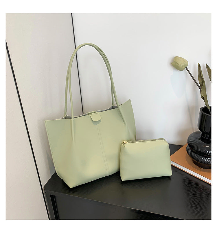 Large capacity hand-held mother-and-child tote bag for women 2024 new fashion shoulder bag cross-border foreign trade commuter bag